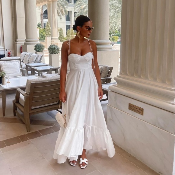 Bloggers Fav🔥| NWT ZARA Gorgeous ZW Collection Ruffled Poplin Dress - Picture 5 of 17